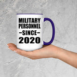 Military Personnel Since 2020 - 15oz Accent Mug Purple