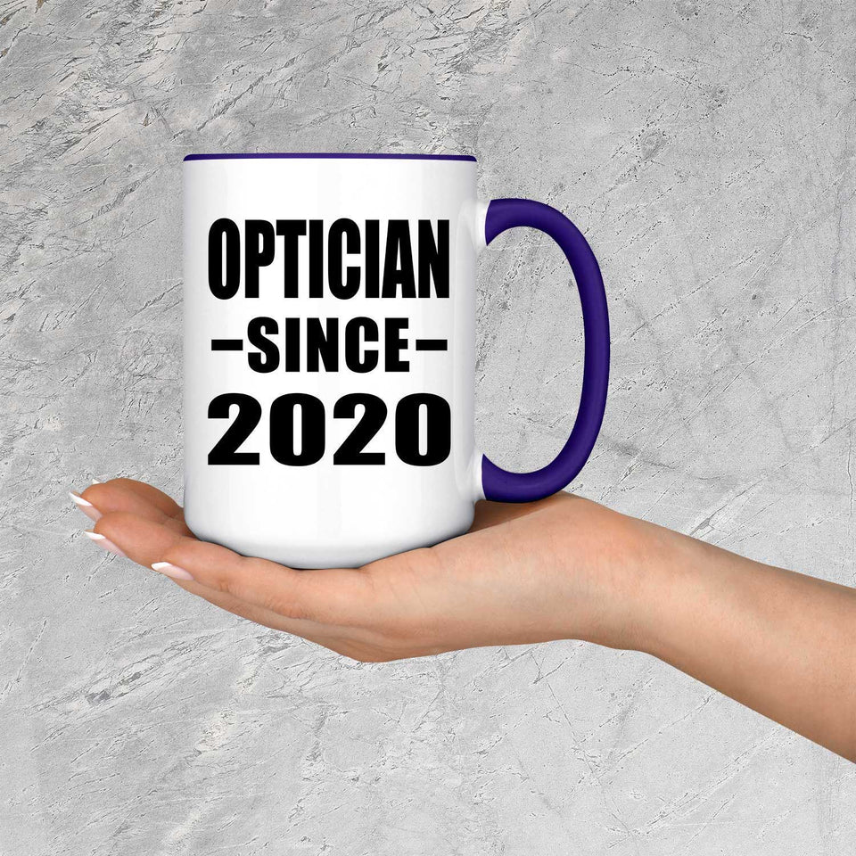 Optician Since 2020 - 15oz Accent Mug Purple