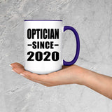 Optician Since 2020 - 15oz Accent Mug Purple