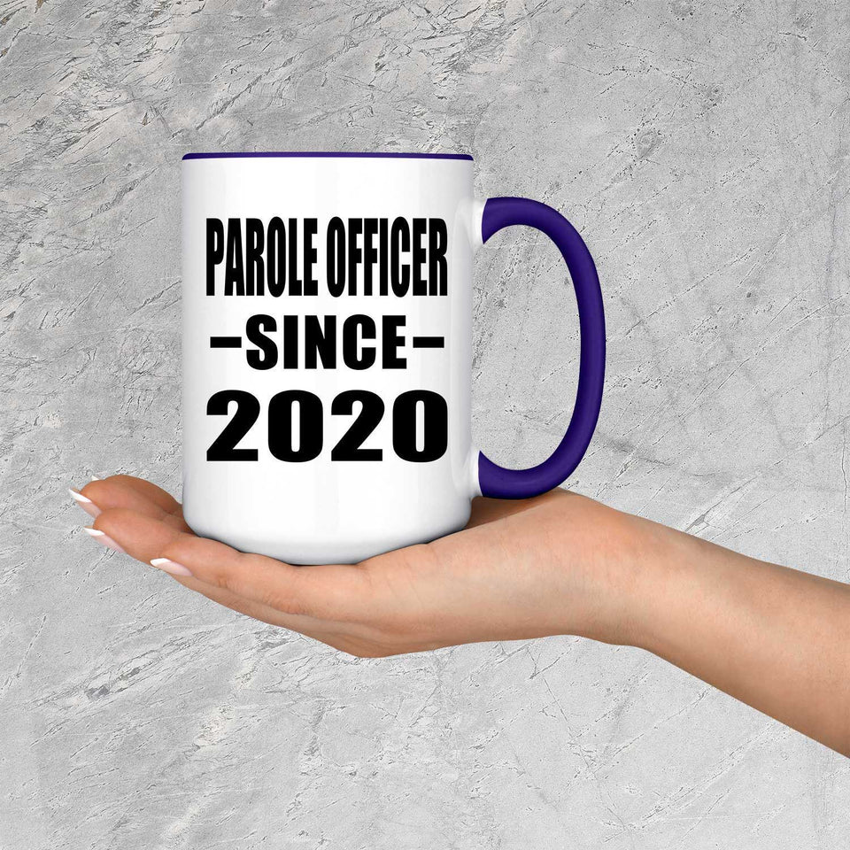 Parole Officer Since 2020 - 15oz Accent Mug Purple