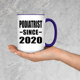 Podiatrist Since 2020 - 15oz Accent Mug Purple