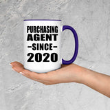 Purchasing Agent Since 2020 - 15oz Accent Mug Purple