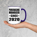 Purchasing Manager Since 2020 - 15oz Accent Mug Purple