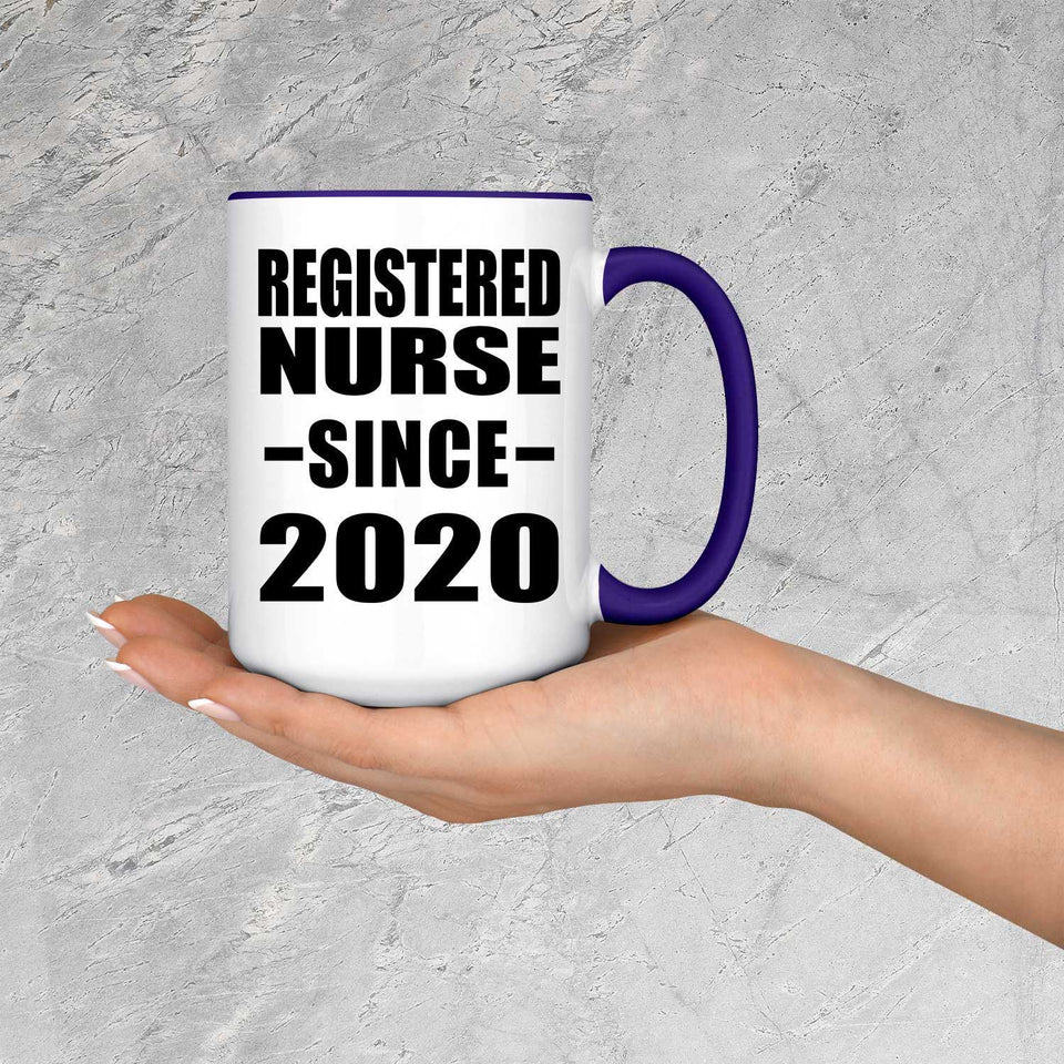 Registered Nurse Since 2020 - 15oz Accent Mug Purple