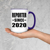 Reporter Since 2020 - 15oz Accent Mug Purple
