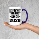 Respiratory Therapist Since 2020 - 15oz Accent Mug Purple
