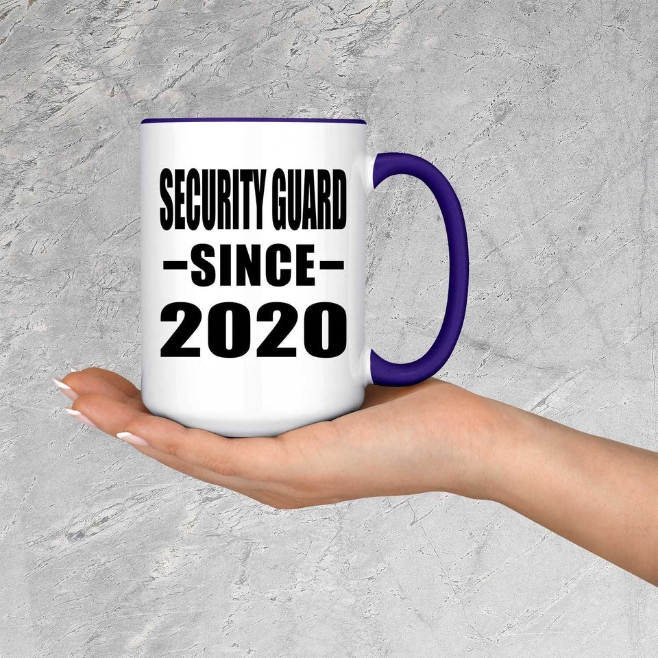 Security Guard Since 2020 - 15oz Accent Mug Purple