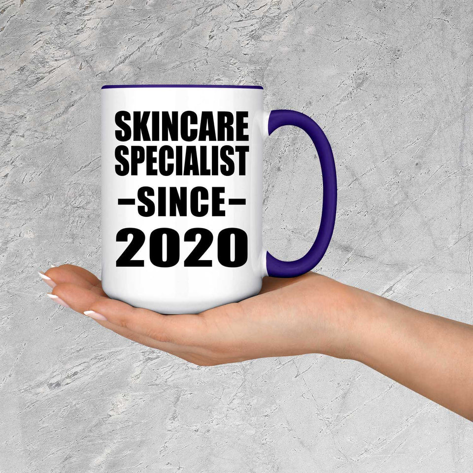 Skincare Specialist Since 2020 - 15oz Accent Mug Purple