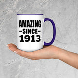 111th Birthday Amazing Since 1913 - 15oz Accent Mug Purple
