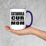 Catahoula Cur Mom - 15oz Accent Mug Purple
