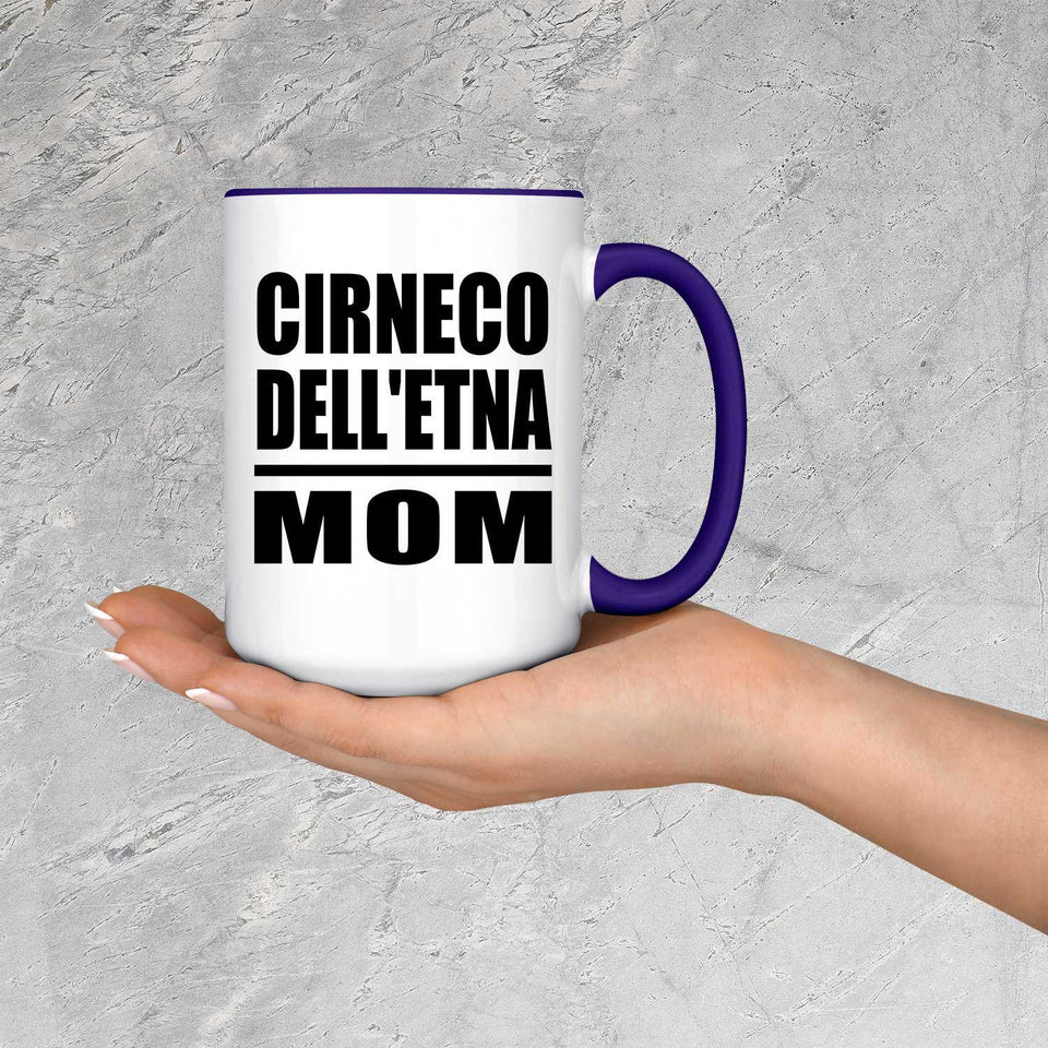 Cirneco Dell'etna Mom - 15oz Accent Mug Purple