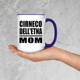 Cirneco Dell'etna Mom - 15oz Accent Mug Purple