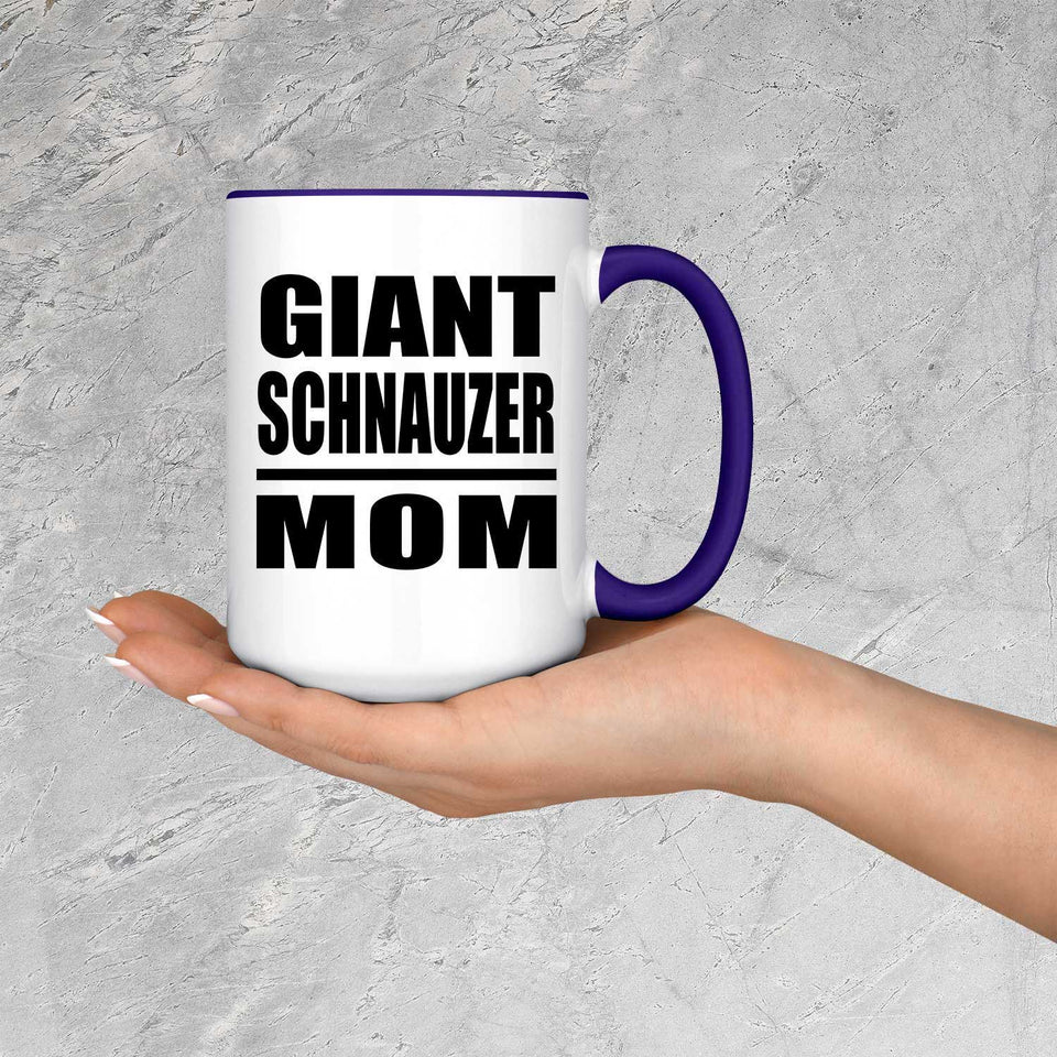 Giant Schnauzer Mom - 15oz Accent Mug Purple
