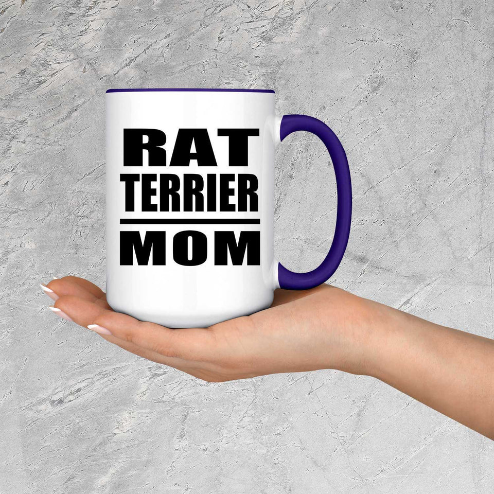 Rat Terrier Mom - 15oz Accent Mug Purple