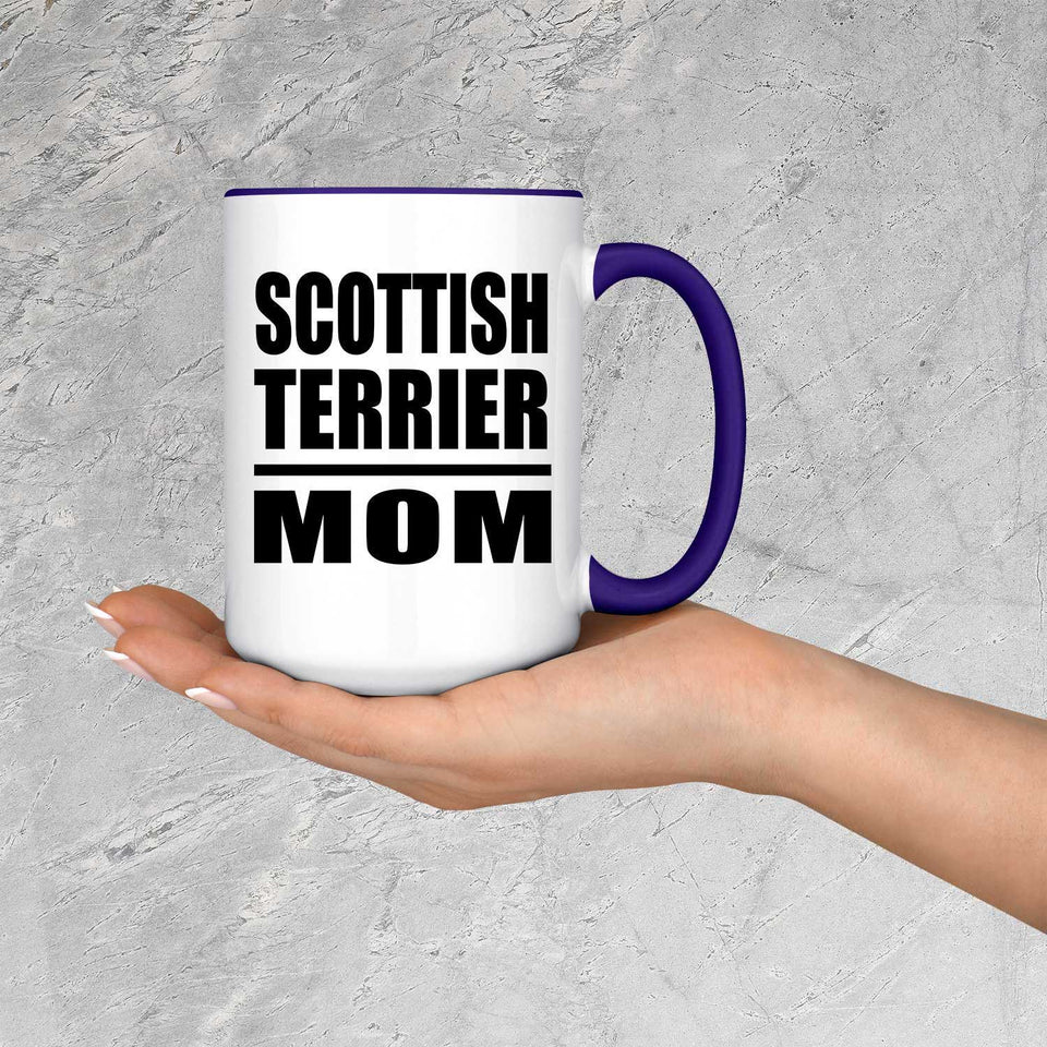 Scottish Terrier Mom - 15oz Accent Mug Purple