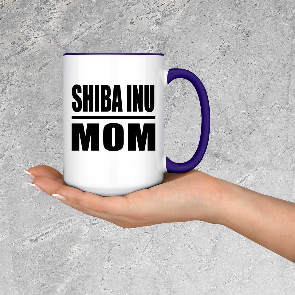 Shiba Inu Mom - 15oz Accent Mug Purple