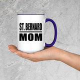 St. Bernard Mom - 15oz Accent Mug Purple