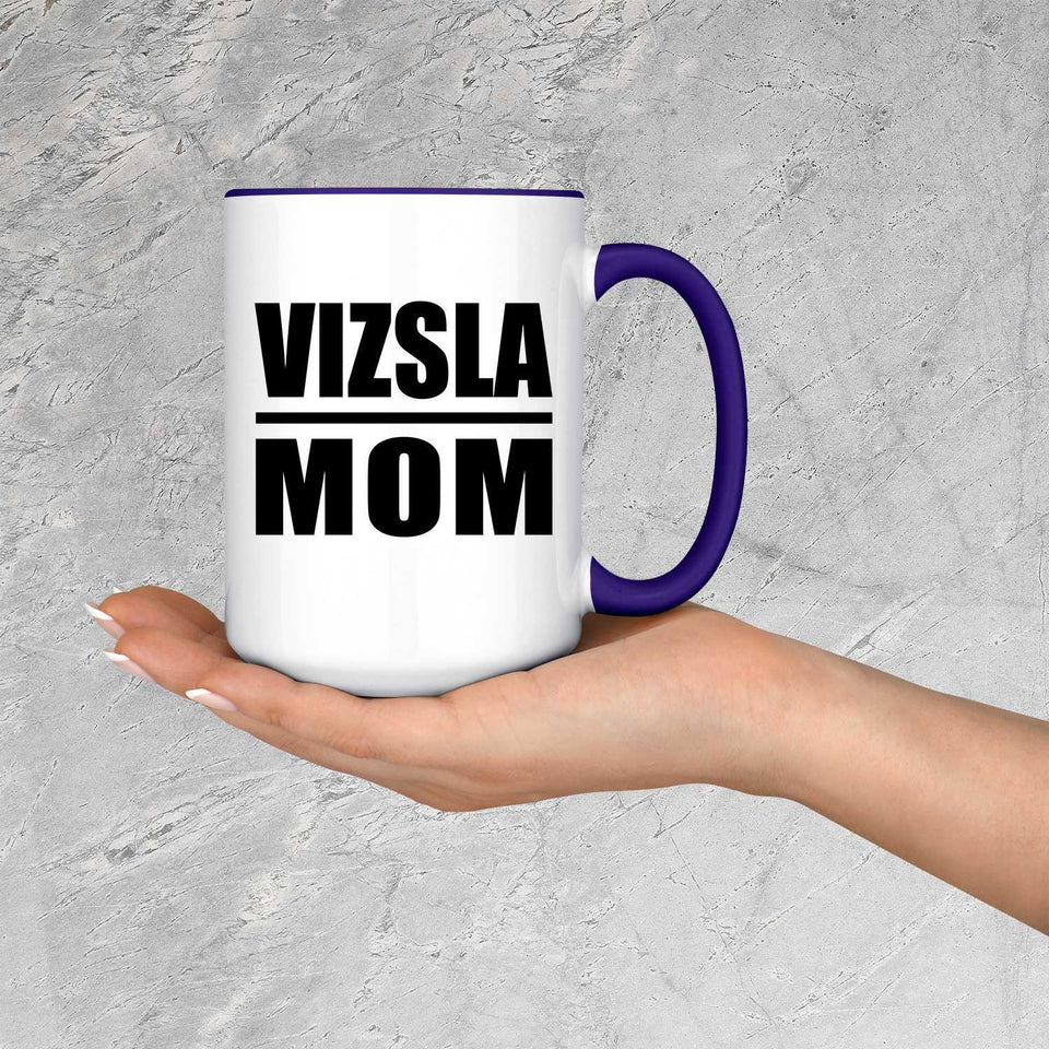 Vizsla Mom - 15oz Accent Mug Purple