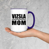 Vizsla Mom - 15oz Accent Mug Purple