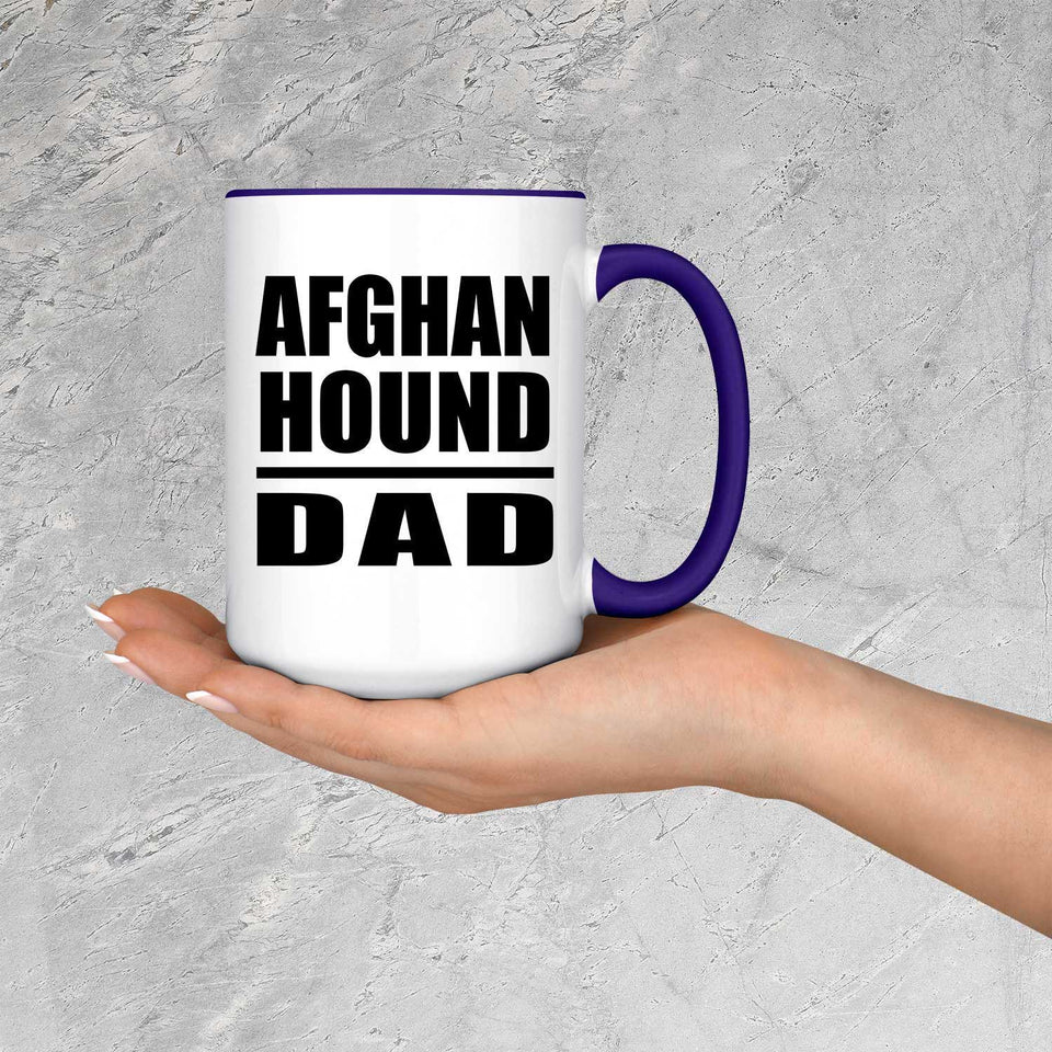 Afghan Hound Dad - 15oz Accent Mug Purple