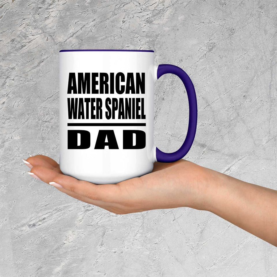 American Water Spaniel Dad - 15oz Accent Mug Purple