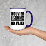 Bouvier Des Flandres Dad - 15oz Accent Mug Purple