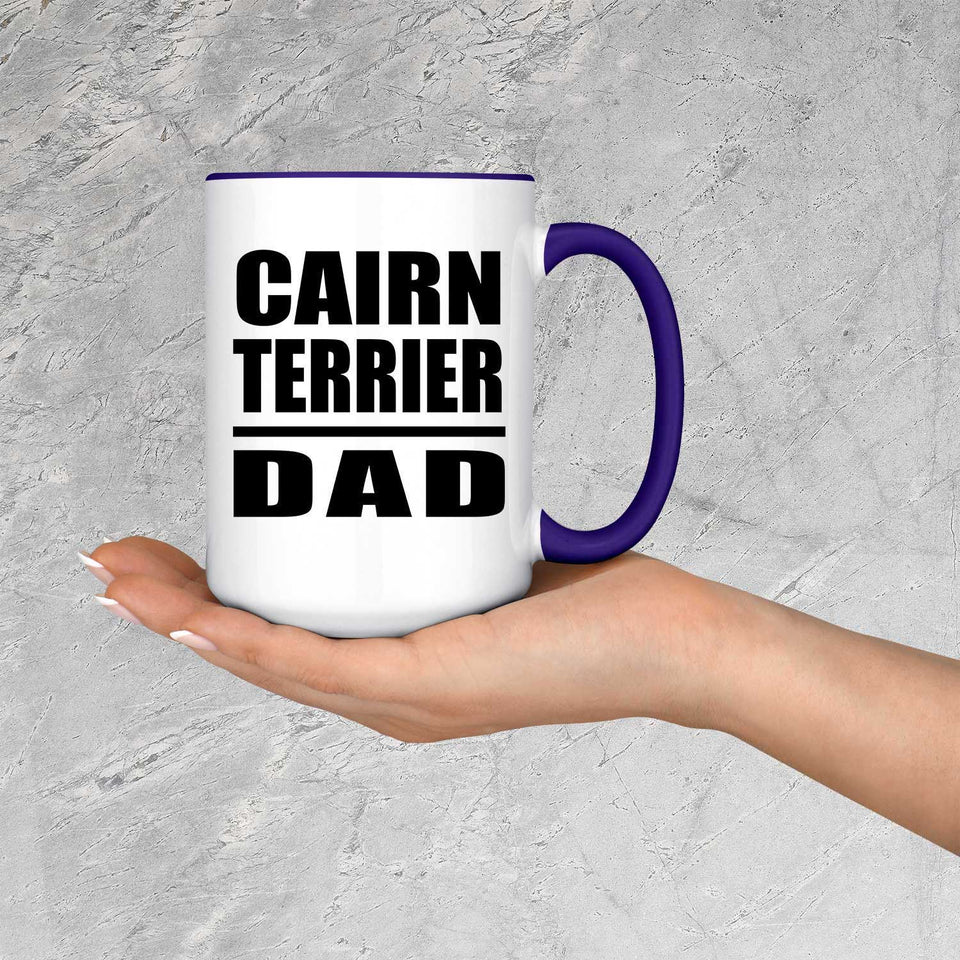 Cairn Terrier Dad - 15oz Accent Mug Purple