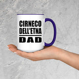 Cirneco Dell'etna Dad - 15oz Accent Mug Purple
