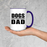 Dogs Dad - 15oz Accent Mug Purple
