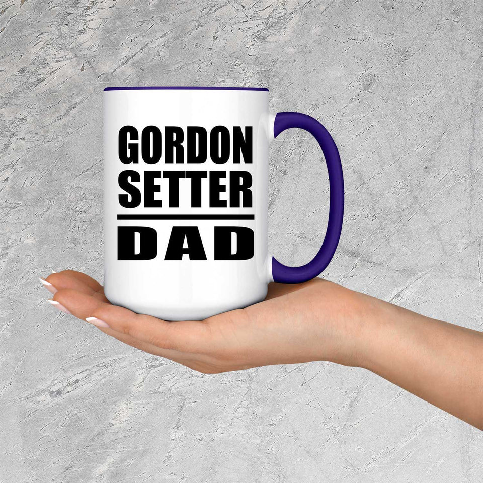 Gordon Setter Dad - 15oz Accent Mug Purple