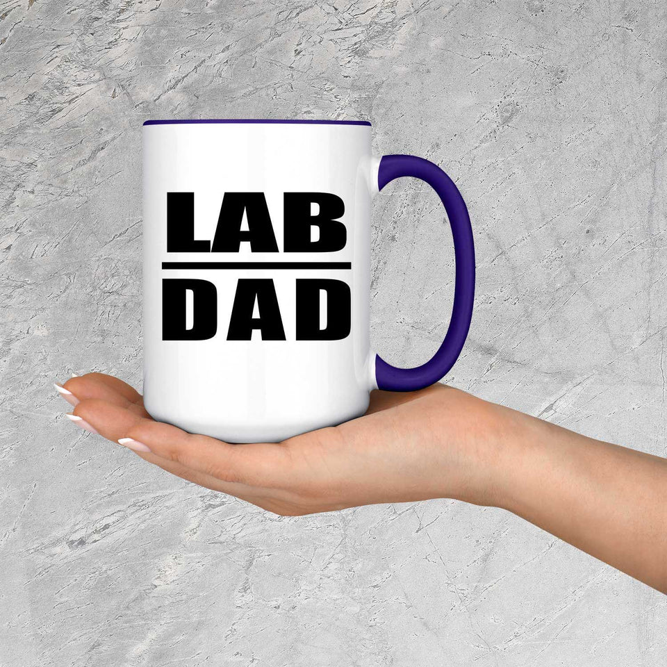 Lab Dad - 15oz Accent Mug Purple