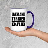 Lakeland Terrier Dad - 15oz Accent Mug Purple
