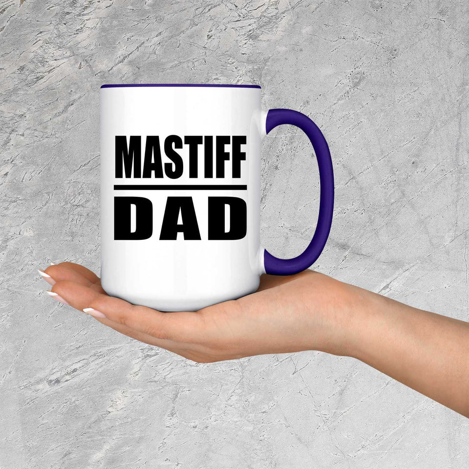 Mastiff Dad - 15oz Accent Mug Purple