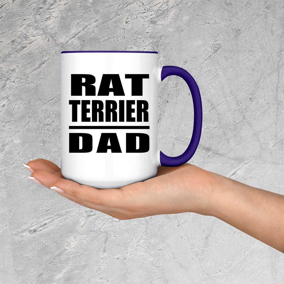 Rat Terrier Dad - 15oz Accent Mug Purple