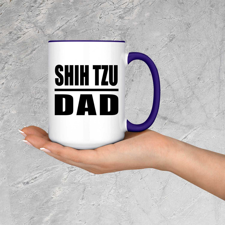 Shih Tzu Dad - 15oz Accent Mug Purple