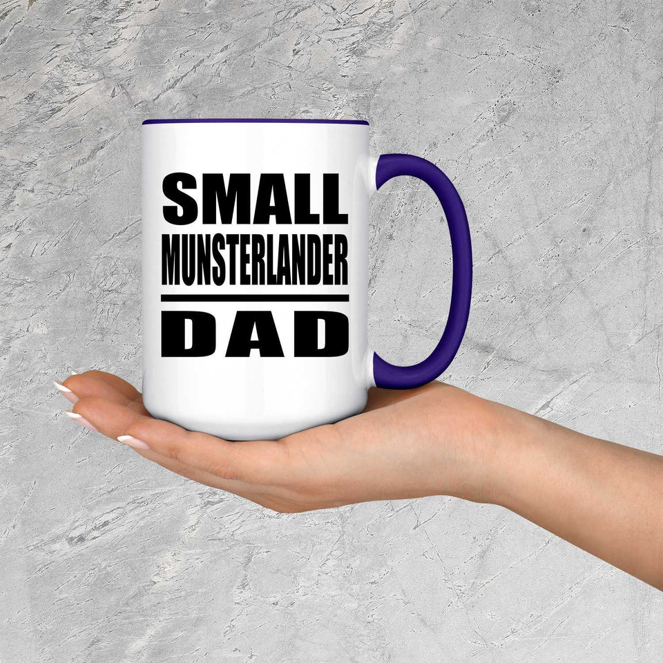 Small Munsterlander Dad - 15oz Accent Mug Purple