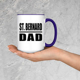 St. Bernard Dad - 15oz Accent Mug Purple