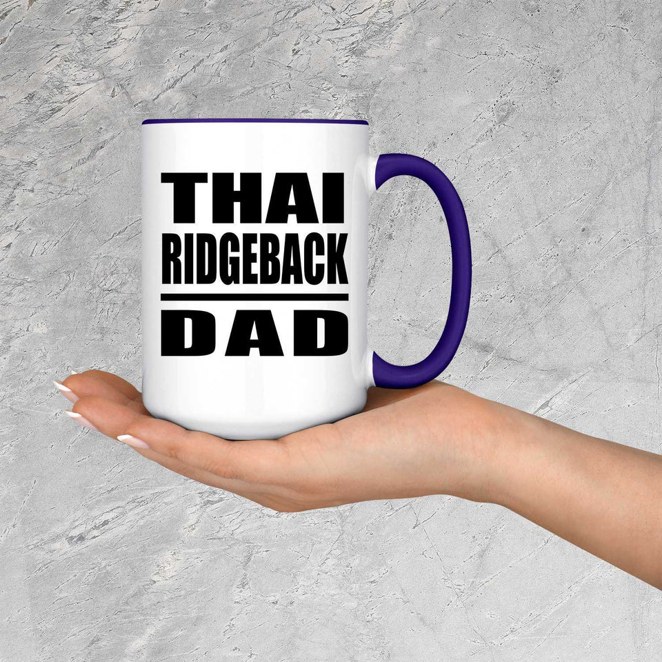 Thai Ridgeback Dad - 15oz Accent Mug Purple