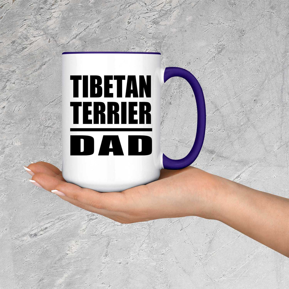 Tibetan Terrier Dad - 15oz Accent Mug Purple