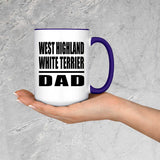West Highland White Terrier Dad - 15oz Accent Mug Purple