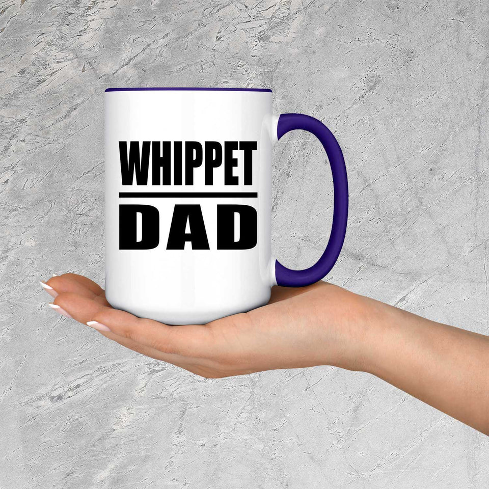 Whippet Dad - 15oz Accent Mug Purple