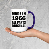 58th Birthday Made in 1966 All Parts Original - 15oz Accent Mug Purple