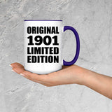 123rd Birthday Original 1901 Limited Edition - 15oz Accent Mug Purple
