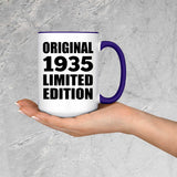 89th Birthday Original 1935 Limited Edition - 15oz Accent Mug Purple