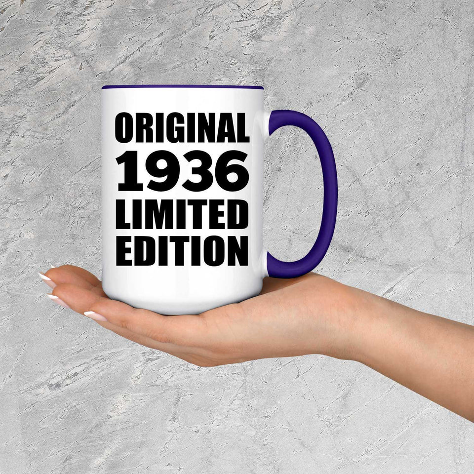 88th Birthday Original 1936 Limited Edition - 15oz Accent Mug Purple