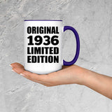 88th Birthday Original 1936 Limited Edition - 15oz Accent Mug Purple