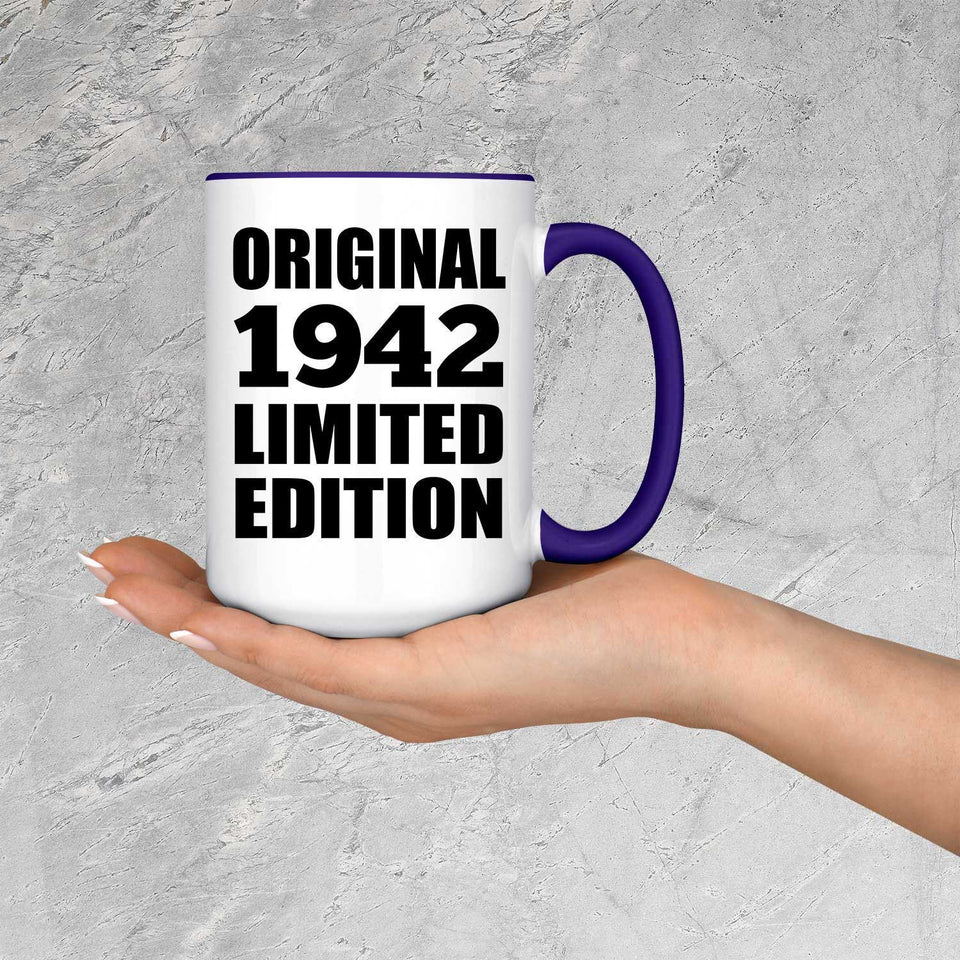 82nd Birthday Original 1942 Limited Edition - 15oz Accent Mug Purple