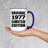 47th Birthday Original 1977 Limited Edition - 15oz Accent Mug Purple