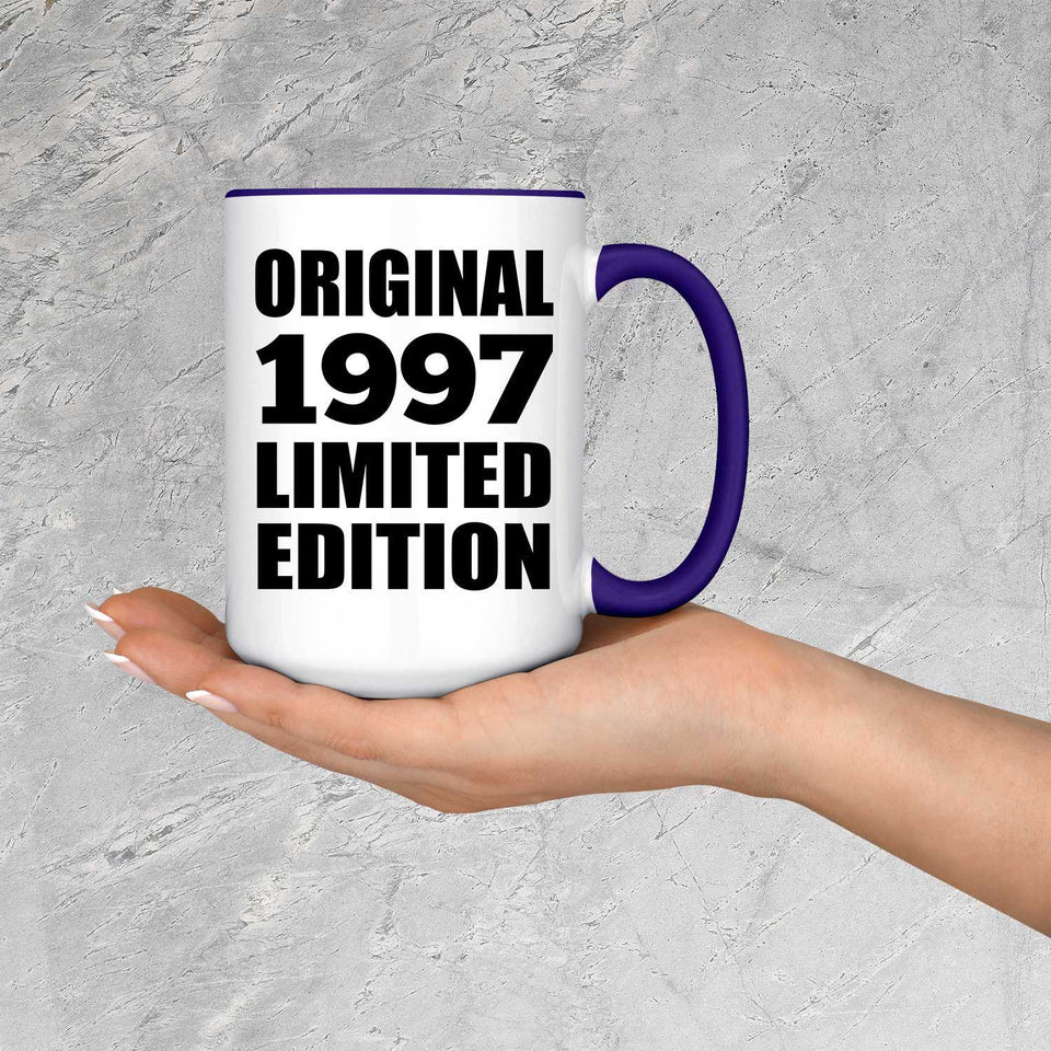 27th Birthday Original 1997 Limited Edition - 15oz Accent Mug Purple
