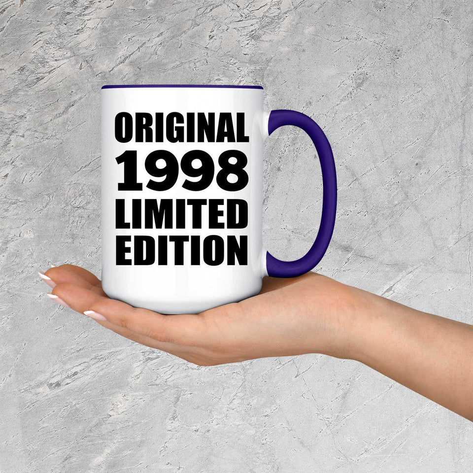 26th Birthday Original 1998 Limited Edition - 15oz Accent Mug Purple
